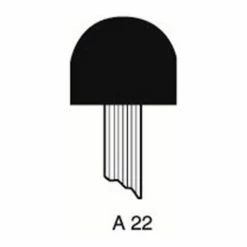 Grier Abrasives Mounted Point A22, 3/4" x 5/8" - 1/4x1-1/2 Shank, 60, Red - Pkg Qty 50