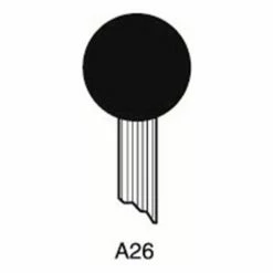 Grier Abrasives Mounted Point A26, 5/8" x 5/8" - 1/4x1-1/2 Shank, 60, Red - Pkg Qty 50