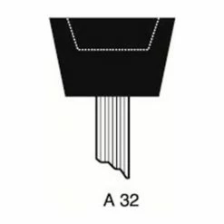 Grier Abrasives Mounted Point A32, 1" x 5/8" - 1/4x1-1/2 Shank, 60, Blue - Pkg Qty 50