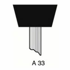 Grier Abrasives Mounted Point A33, 1" x 1/2" - 1/4x1-1/2 Shank, 60, Blue - Pkg Qty 50