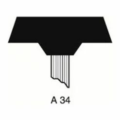 Grier Abrasives Mounted Point A34, 1-1/2" x 3/8" - 1/4x1-1/2 Shank, 60, Blue - Pkg Qty 50