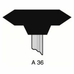 Grier Abrasives Mounted Point A36, 1-5/8" x 3/8" - 1/4x1-1/2 Shank, 60, Pink - Pkg Qty 50