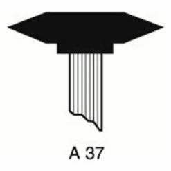 Grier Abrasives Mounted Point A37, 1-1/4" x 1/4" - 1/4x1-1/2 Shank, 60, Pink - Pkg Qty 50