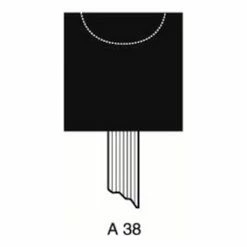 Grier Abrasives Mounted Point A38, 1" x 1" - 1/4x1-1/2 Shank, 60, Blue - Pkg Qty 50