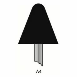 Grier Abrasives Mounted Point A4, 1-1/4" x 1-1/4" - 1/4x1-1/2 Shank, 60, Blue - Pkg Qty 50