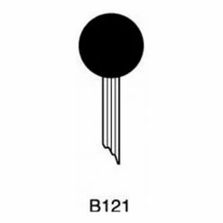 Grier Abrasives Mounted Point B121, 1/2" x 1/2" - 1/8x1-1/2 Shank, 60, Blue - Pkg Qty 100