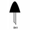 Grier Abrasives Mounted Point B41, 5/8" x 5/8" - 1/8x1-1/2 Shank, 60, Blue - Pkg Qty 100