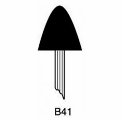 Grier Abrasives Mounted Point B41, 5/8" x 5/8" - 1/8x1-1/2 Shank, 60, Blue - Pkg Qty 100