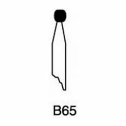 Grier Abrasives Mounted Point B65, 1/8" x 1/8" - 1/8x1-1/2 Shank, 120, Red - Pkg Qty 100