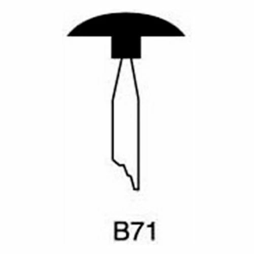 Grier Abrasives Mounted Point B71, 5/8" x 1/8" - 1/8x1-1/2 Shank, 80, Blue - Pkg Qty 100 1 Grier Abrasives Mounted Point B71, 5/8" x 1/8" - 1/8x1-1/2 Shank, 80, Blue - Pkg Qty 100