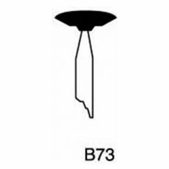 Grier Abrasives Mounted Point B73, 1/2" x 1/8" - 1/8x1-1/2 Shank, 120, Pink - Pkg Qty 100