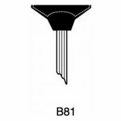 Grier Abrasives Mounted Point B81, 3/4" x 3/16" - 1/8x1-1/2 Shank, 100, Pink - Pkg Qty 100