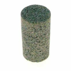 Grier Abrasives Plug Cylinder, Flat Tip, 1-1/2" x 2-1/2" - 3/8-24 Shank, 24, Brown - Pkg Qty 20