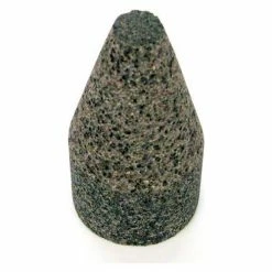 Grier Abrasives Plug Taper Side, Flat Tip, 2" x 4" - 5/8-11 Shank, 16, Brown - Pkg Qty 20