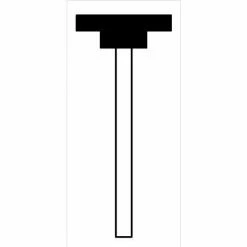 Grier Abrasives Mounted Point W200, 3/4" x 1/8" - 1/8x1-1/2 Shank, 80, White - Pkg Qty 100