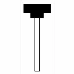 Grier Abrasives Mounted Point W201, 3/4" x 1/4" - 1/8x1-1/2 Shank, 80, Red - Pkg Qty 100