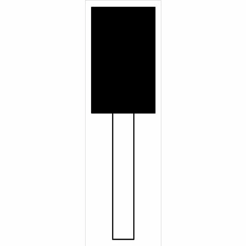 Grier Abrasives Mounted Point W206, 3/4" x 1-1/4" - 1/4x1-1/2 Shank, 60, Blue - Pkg Qty 50 1 Grier Abrasives Mounted Point W206, 3/4" x 1-1/4" - 1/4x1-1/2 Shank, 60, Blue - Pkg Qty 50