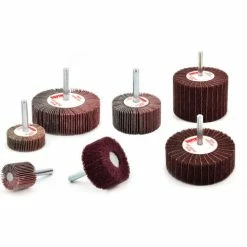 Superior Abrasives 35795 Duplex Wheel 1/4" Mandrel 2" Aluminum Oxide Very Fine - Pkg Qty 5