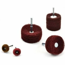 Superior Abrasives 46631 Satin Disc Wheel 1/8" Mandrel 1" Aluminum Oxide Coarse - Pkg Qty 10