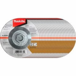 Makita® Hubbed INOX Grinding Wheel, 36 Grit, Type 27, 5"Dia x 1/4"T x 5/8-11" Cntr HoleDia-5/Pk