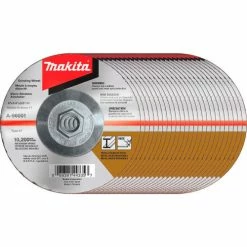 Makita® Hubbed INOX Grinding Wheel, 36 Grit, Type 27, 6"Dia x 1/4"T x 5/8-11" Cntr HoleDia-5/Pk