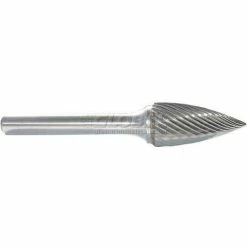 Monster Tool Made in USA SG-13 Carbide Burr, 1/2" Diameter, Single Cut, Pointed Tree