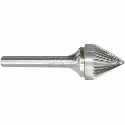 Monster Tool Made in USA SJ-3 Carbide Burr, 3/8" Diameter, Single Cut, 60 deg Cone