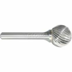Monster Tool Made in USA SD-11 Carbide Burr, 1/8" Diameter, Double Cut, Ball Shape