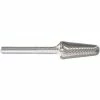 Monster Tool Made in USA SL-3 Carbide Burr, 3/8" Diameter, Double Cut, Taper - Radius, 14° Included Angle