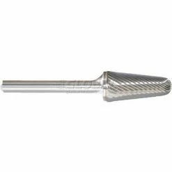 Monster Tool Made in USA SL-3NF Carbide Burr, 3/8" Diameter, Aluma Cut, Taper - Radius, 14° Included Angle