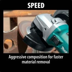 Makita® INOX Thin Cut-Off Wheel, 60 Grit, Type 27, 4" Dia x 1/25"T x 5/8" Cntr Hole Dia, 10/Pk -Abrasives Sales Store Makita A 95956 25 2 15