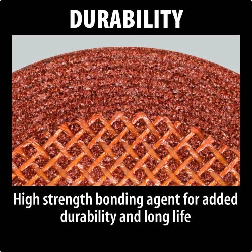 Makita® INOX Grinding Wheel, 36 Grit, Type 27, 4-1/2" Dia x 1/4"T x 5/8-11" Cntr Hole Dia-25/Pk 3 Makita® INOX Grinding Wheel, 36 Grit, Type 27, 4-1/2" Dia x 1/4"T x 5/8-11" Cntr Hole Dia-25/Pk - Image 3