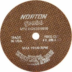 Norton 66243510630 Gemini Small Diameter Cut-Off Wheel 4" x .035" x 3/8" 60 Grit Alum. Oxide Type 1 - Pkg Qty 25