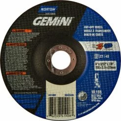 Norton 66252841906 Gemini Cutting Wheel 6" x 3/32" x 7/8" 30 Grit Aluminum Oxide - Pkg Qty 25