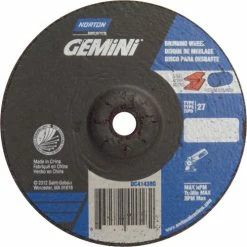 Norton 66252842179 Gemini Grinding Wheel 3" x 1/4" x 3/8" 24 Grit Aluminum Oxide - Pkg Qty 25