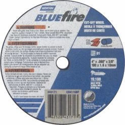 Norton 66252843171 BlueFire Small Diameter Cut-Off Wheel 4" x 1/16" x 3/8" 46 Grit Alum. Oxide T1 - Pkg Qty 25