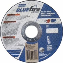Norton 66252843208 BlueFire Right Angle Cut-Off Wheel 4-1/2" x 1/16" x 7/8" 36 Grit Alum. Oxide T1 - Pkg Qty 25