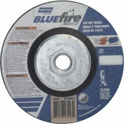 Norton 66252843223 BlueFire Cutting Wheel 4-1/2" x 1/17" x 5/8 - 11" Zirconia Alumina / Alum. Oxide - Pkg Qty 10
