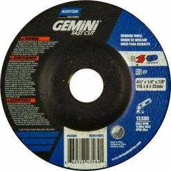 Norton 66252843584 Gemini Grinding Wheel 4-1/2" x 1/4" x 7/8" 24 Grit Aluminum Oxide - Pkg Qty 25