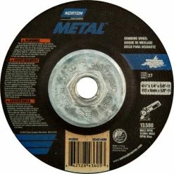 Norton 66252843605 Metal Grinding Wheel 4-1/2" x 1/4" x 5/8 - 11" 24 Grit Aluminum Oxide - Pkg Qty 10