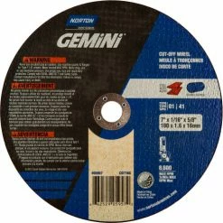 Norton 66252905957 Gemini Circular Saw Cut-Off Wheel 7" x .060" x 5/8" 36 Grit Aluminum Oxide Type 1 - Pkg Qty 25