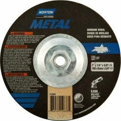 Norton 66252912633 Metal Grinding Wheel 7" x 1/4" x 5/8 - 11" 24 Grit Aluminum Oxide - Pkg Qty 10