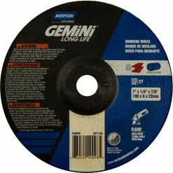 Norton 66252940098 Gemini Grinding Wheel 7" x 1/4" x 7/8" 24 Grit Aluminum Oxide - Pkg Qty 20