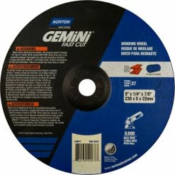 Norton 66253049077 Gemini Grinding Wheel 9" x 1/4" x 7/8" 24 Grit Aluminum Oxide - Pkg Qty 20