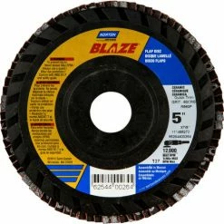 Norton 66254400519 Blaze Plastic Flat Flap Disc T27 5" x 7/8" 120 Grit Seeded Gel Ceramic - Pkg Qty 10
