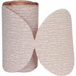 Norton 66261131457 Paper PSA Disc Roll 5" Dia. P280 Grit Aluminum Oxide 100 Disc Per Roll - Pkg Qty 6