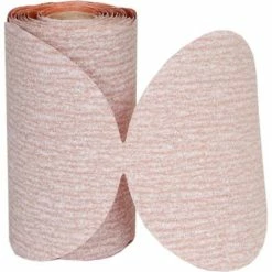 Norton 66261131459 Paper PSA Disc Roll 5" Dia. P220 Grit Aluminum Oxide 100 Disc Per Roll - Pkg Qty 6