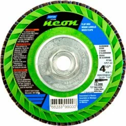 Norton 66623399000 Neon Plastic Flat Flap Disc T27 4-1/2" x 5/8 - 11" P40 Grit Zirconia Alumina - Pkg Qty 10