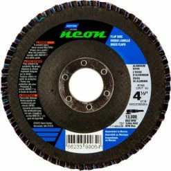 Norton 66623399062 Neon Fiberglass HD Flat Flap Disc T27 4-1/2" x 7/8" P36 Grit Zirconia Alumina - Pkg Qty 10