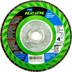 Norton 66623399125 Neon Plastic Flat Flap Disc T27 4-1/2" x 5/8 - 11" P36 Grit Zirconia Alumina - Pkg Qty 10